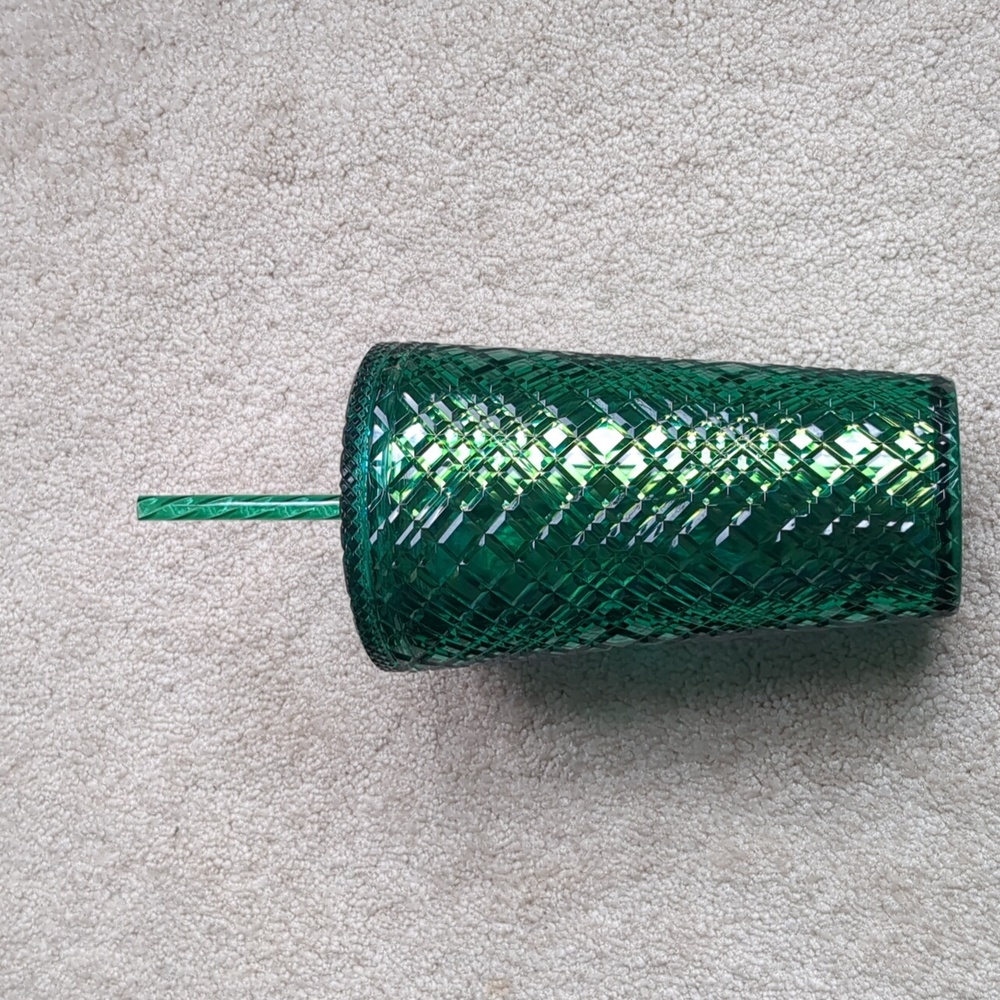 Starbucks Emerald Green Jeweled cup 16oz - Picture 2 of 3